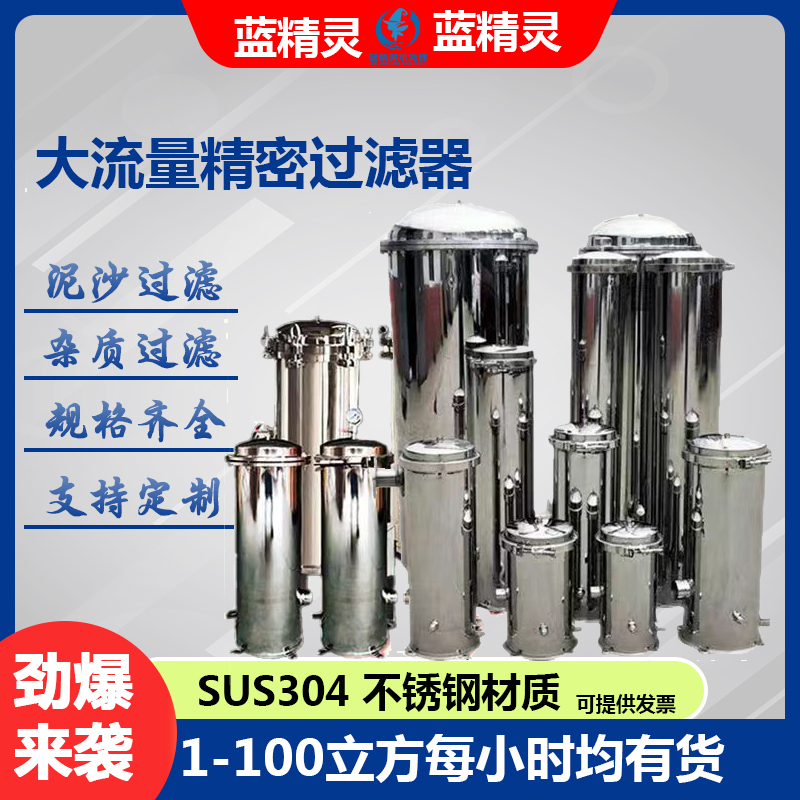 304不锈钢40寸大流量精密前置
