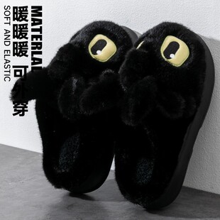 男款萌龙棉拖鞋秋冬季2025年新款可爱卡通室内家居保暖防滑棉鞋男