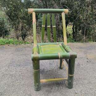 竹椅子农家纯手工制作纯楠竹成人靠背座椅竹编竹凳子老式传统E&