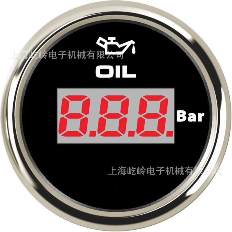 52mm螺纹安装数显数字油压表量程多选多种背光灯可选