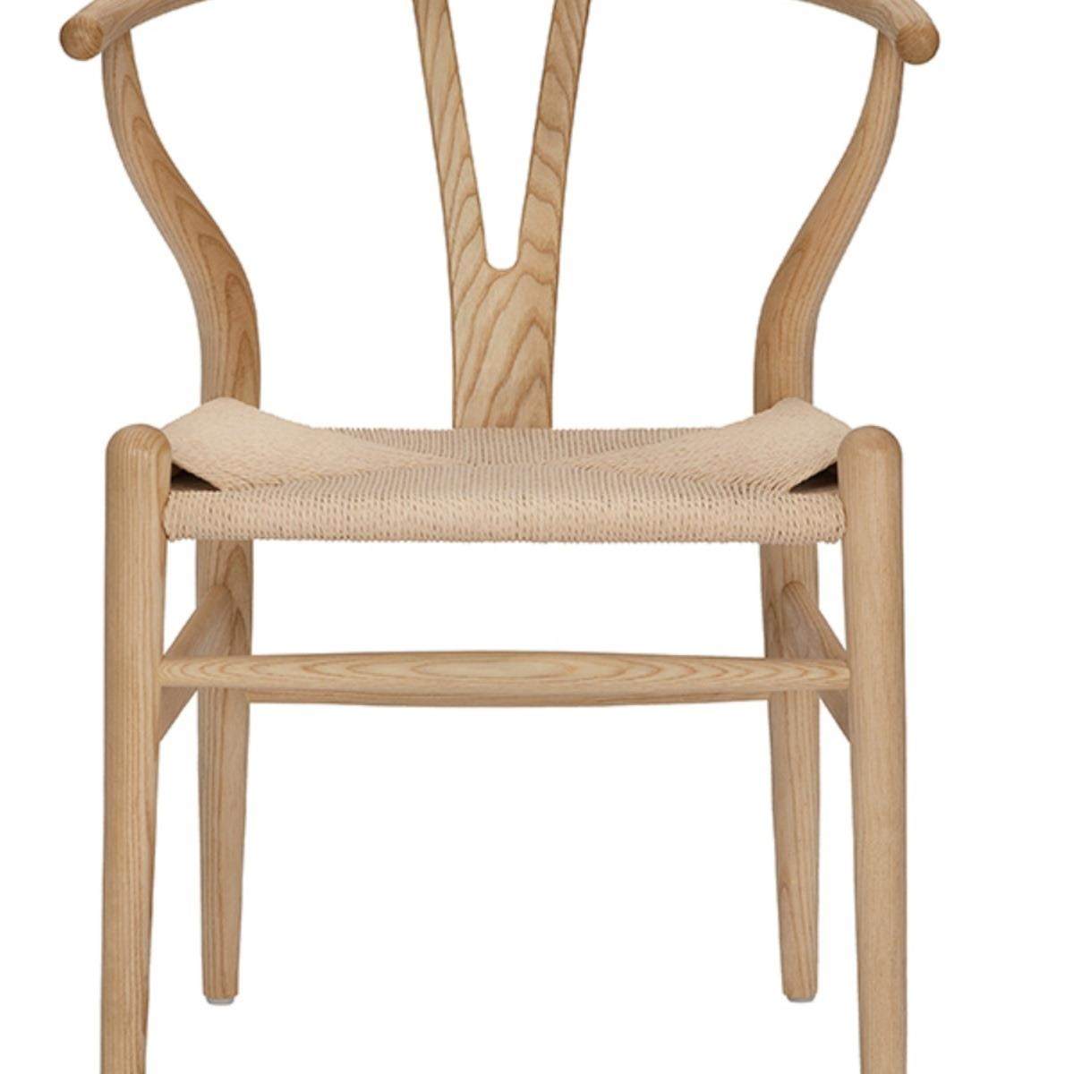 Y椅冲量大促北欧风格新中式休闲靠背扶手实木餐椅书房洽谈阳台J*