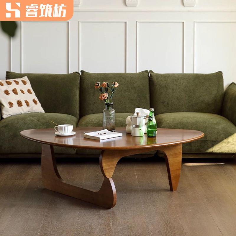 实木北欧茶桌小户型三角异形设计师简约现代日式客厅阳台家用茶几