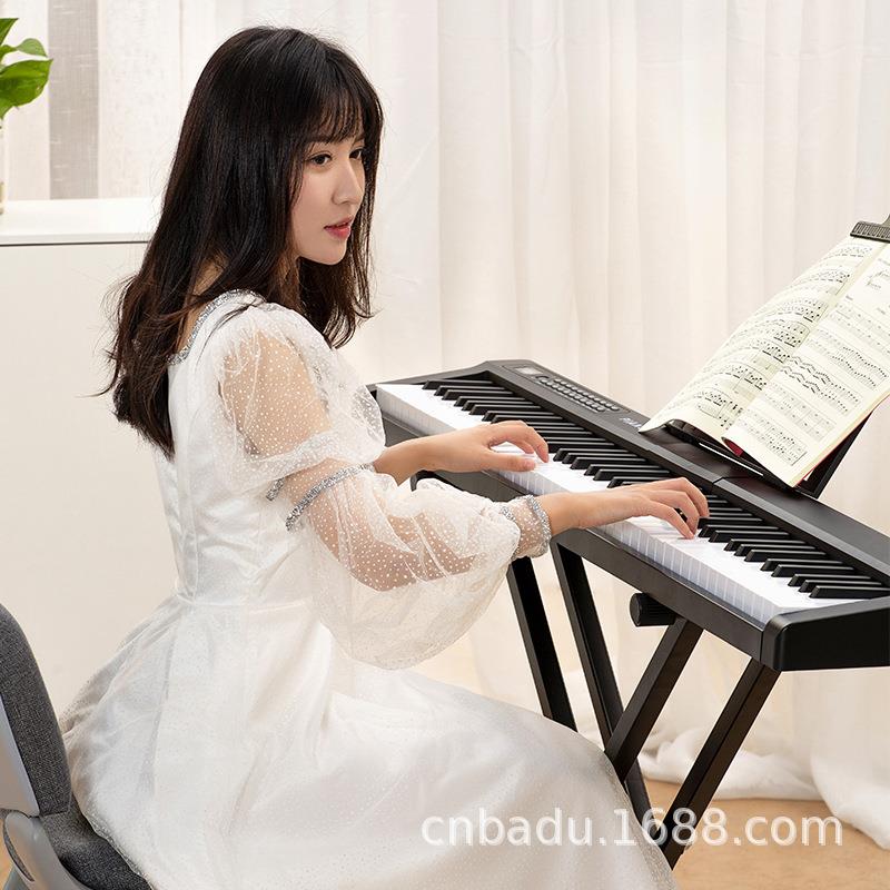 新款881电子琴仿重锤力度键盘成人儿童MIDI编曲适用便携电钢琴
