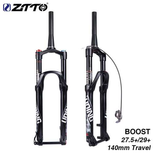 UDING BOOST山地车线控肩控锥管 27.5 29寸气压前叉 行程140MM