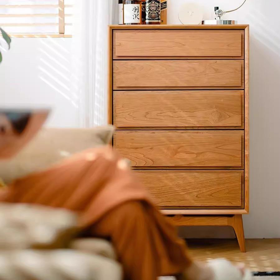 木邻有序五斗柜卧室全实木收纳柜客厅沙发电视柜旁靠墙抽屉储物柜