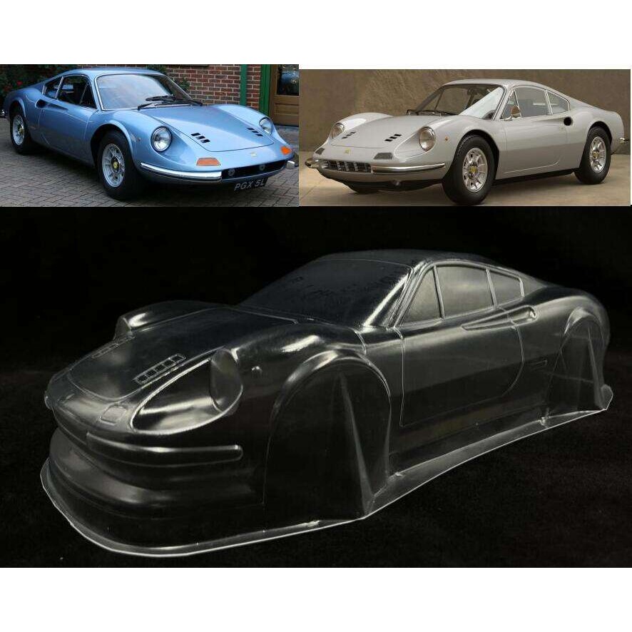1/10平跑车壳Mini M车壳Ferrari Dino 246 车壳210mm Tamiya M210