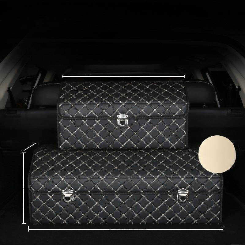 车载储物箱后备箱收纳箱汽车用品实用大全车内装饰置物盒整理尾箱