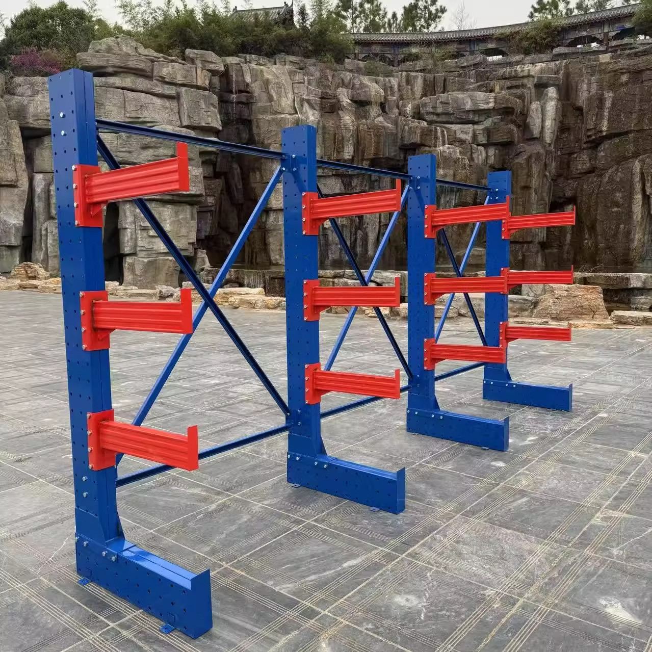 单悬臂大型加厚货架重型仓储仓库单双面五金铝材管材架子置物架