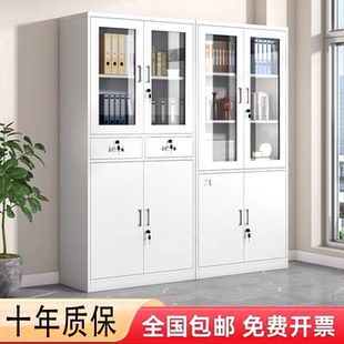 中二斗铁皮文件柜办公室资料档案柜多层钢制书柜置物收纳储物柜子