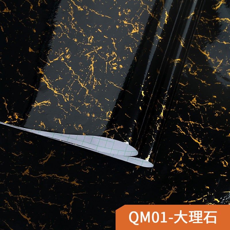 黑色鎏金大理石装饰膜防水耐高温厨房防油贴纸衣柜桌面家具翻新贴,家居饰品,软装墙贴,淘宝优惠券,粉丝福利购,淘宝优惠卷