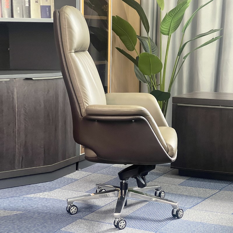 现代简约办公电脑椅老板椅真皮办公椅班椅牛皮总裁椅子舒适久坐