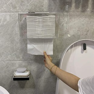 厂家壁挂纸巾盒免打孔卫生间大号抽纸创意橱柜透明擦手纸巾盒