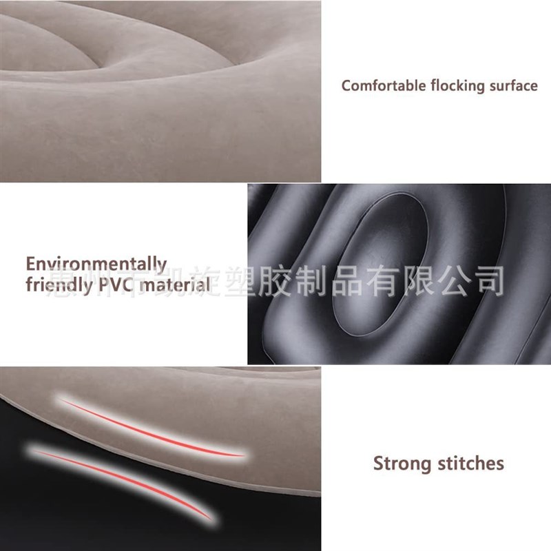 源头厂现货成人充气植绒躺椅可折叠懒人沙发PVC多功能柔软休息椅