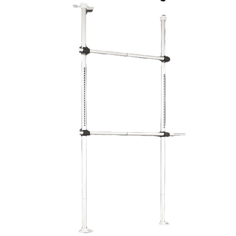 顶天立地衣架置物架置衣架挂衣免打孔伸缩杆阳台落地卧室内晾衣架