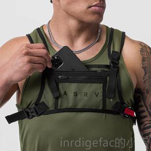 动防护背心户外肌肉备跑步马甲防护战术训男 运装 新款 健身马甲男士