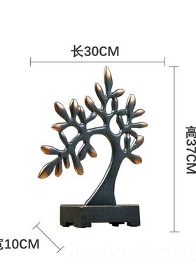 新款北摇钱家树摆件招财居客厅柜装欧饰品玄关电视柜摆设创意发财