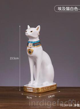 新款及猫招财猫中古摆复件客厅玄家居桌面书房古装饰品创意埃摆关