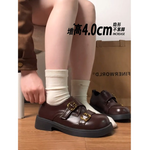 女2025新款 复古金属扣英伦风小皮鞋 秋百搭配裙子单鞋 怪美主义