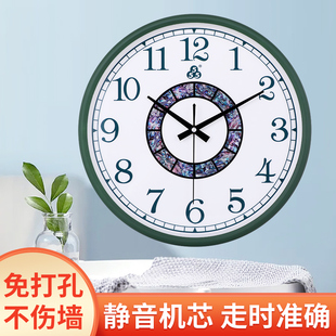 家用时钟北欧现代个性 上海三五牌挂钟客厅钟表简约轻奢时尚 石英钟