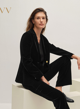 OVV2025秋冬新款日本进口丝绒短绒面料一粒扣西服GTXEJ35102A