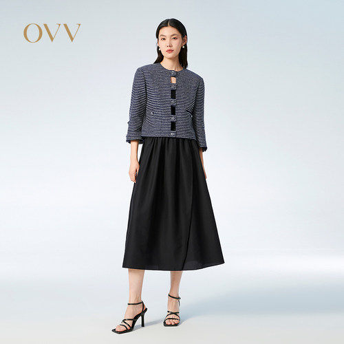 【经典粗花呢】OVV春夏日本进口条纹海军风夹克外套GWJFJ13007A