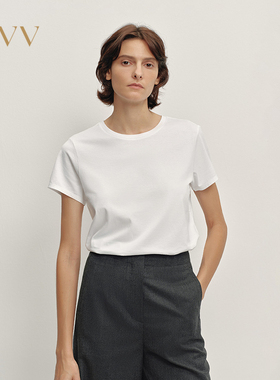 OVV2025秋冬新款经典舒适圆领直筒版型短袖T恤GNTBJ35105A