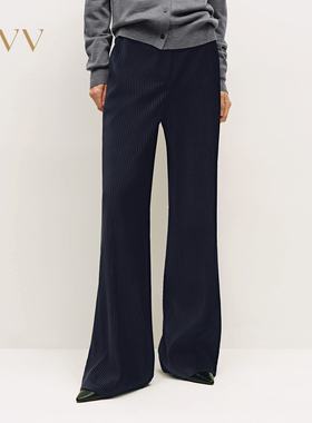 OVV秋冬女装时尚简约灯芯绒宽松舒适阔腿休闲裤GKCAJ34117A