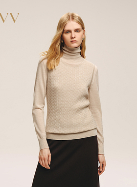 OVV2025秋冬新款复古立体花型舒适羊绒无袖针织背心GNZGJ35102A