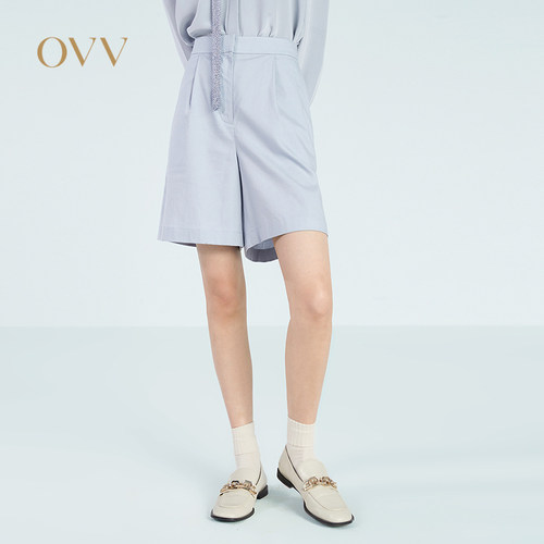 OVV春夏热卖女装舒适透气后腰橡筋基础易搭休闲短裤GKSCJ23003A