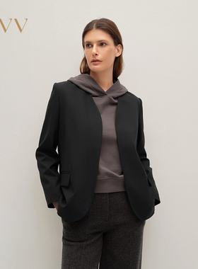 OVV2025秋冬新款简约经典无领设计休闲通勤西服外套GTXEW35002A