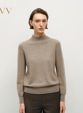 OVV秋冬女装经典半高领优雅休闲保暖针织羊绒衫GNZRJ44116A