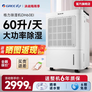 格力除湿机家用地下室 大功率工业抽湿机别墅商用除湿器DH60EI