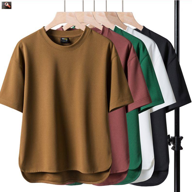 灵笃服饰新疆长绒棉短袖男士简约纯色半袖硕逸百货时尚圆领T恤潮