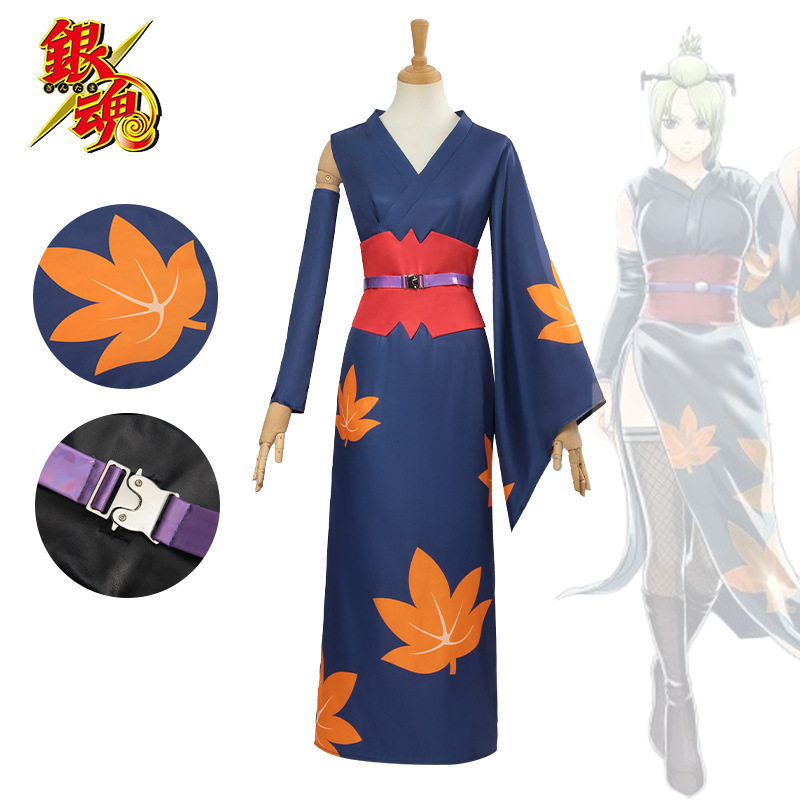 银魂月咏cos服印花工艺常服面料cosplay女套装动漫二次元动漫服装