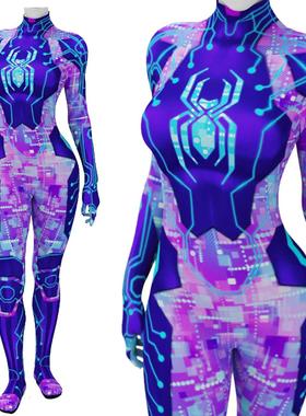 蜘蛛侠纵横宇宙蜘蛛字节Spider-Byte万圣节cosplay蜘蛛侠紧身衣