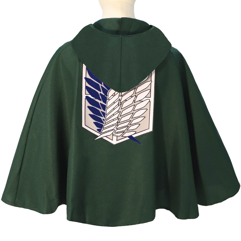 进击的巨人连帽披风cos动漫角色斗篷cos服男兵长艾伦三笠自由之翼