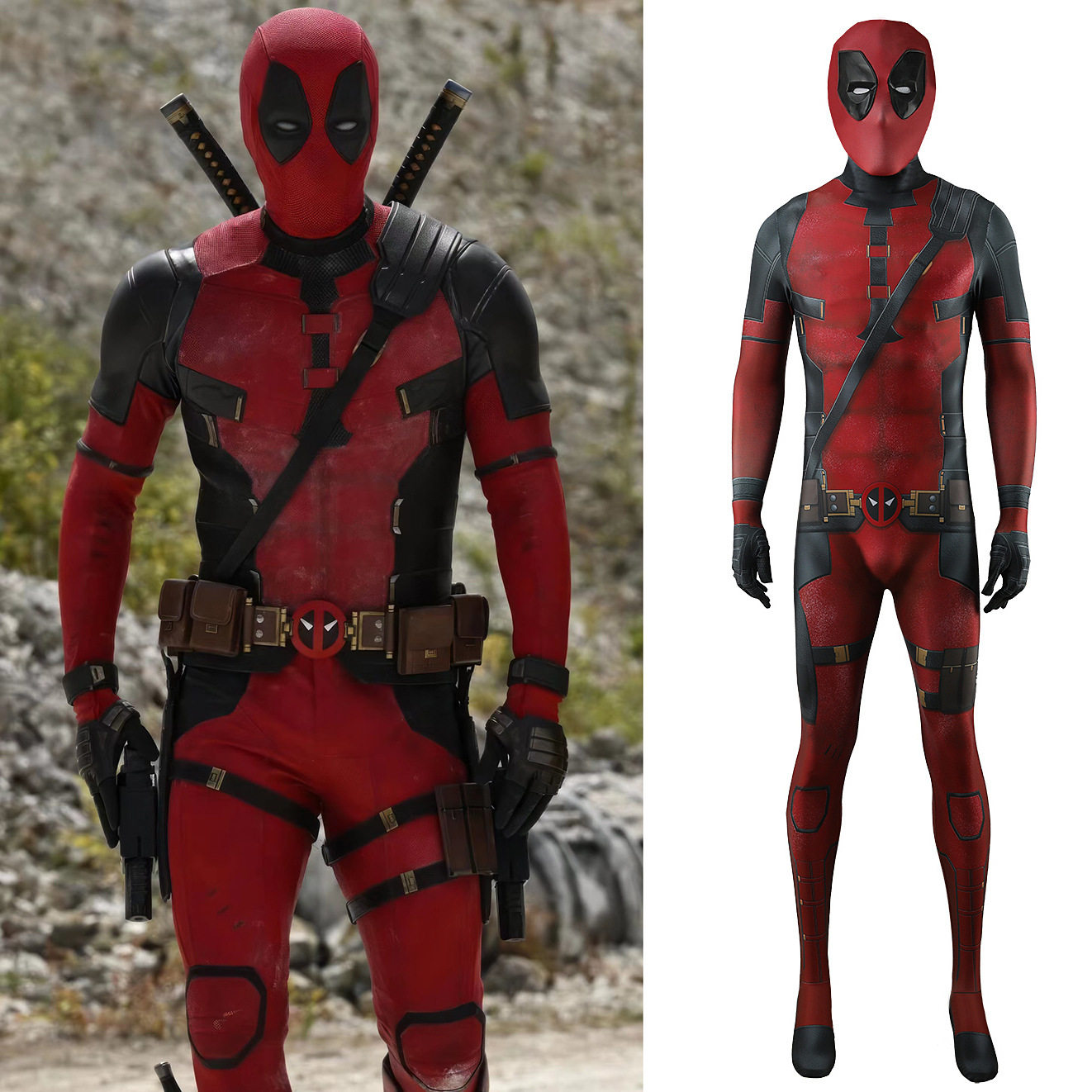 2024漫威死侍3死侍Deadpoolcosplay全套连体衣万圣节紧身衣