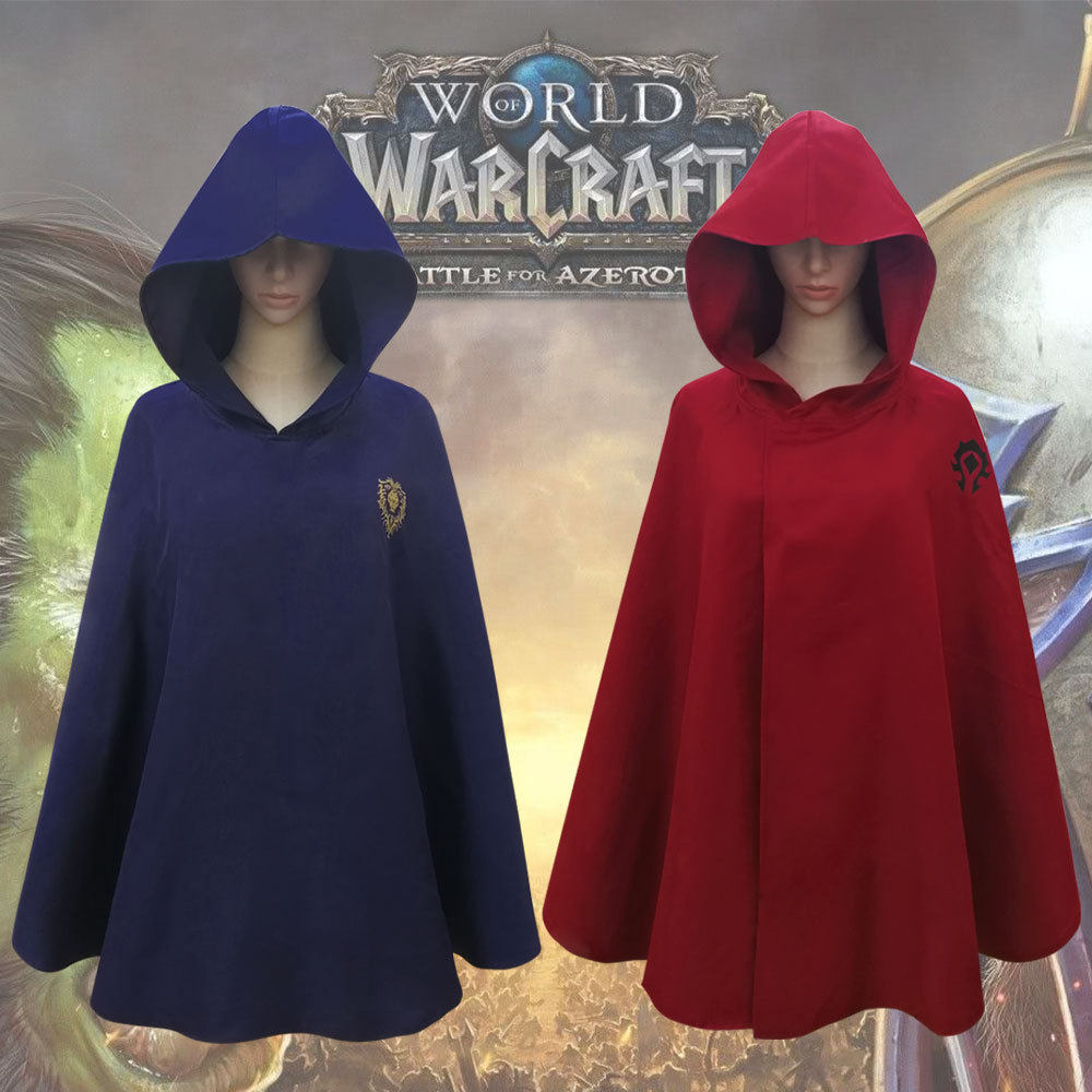 魔兽世界cos服联盟营cosplay服装合身斗篷万圣节红蓝披风全套服装