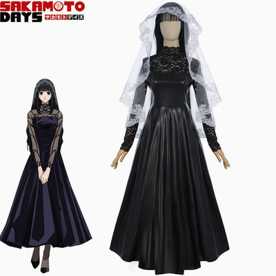 SakamotoDays大佛cos服黑皮连衣裙cosplay套装万圣节坂本日常