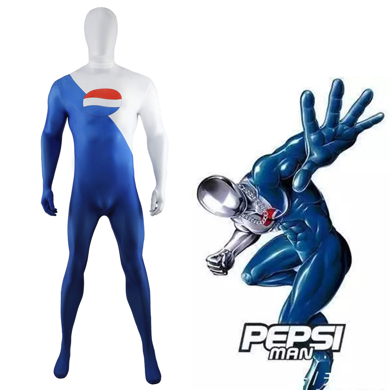 百事超人连体紧身衣PEPSImancosplay