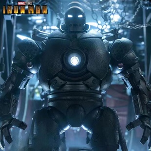 漫威正版钢铁侠手办MK3铁霸王暗黑发光版模型全关节可动玩具摆件