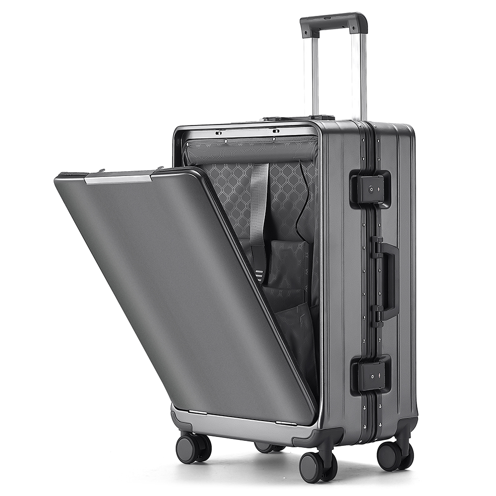 漫旅仕2025新款铝框前开口旅行箱