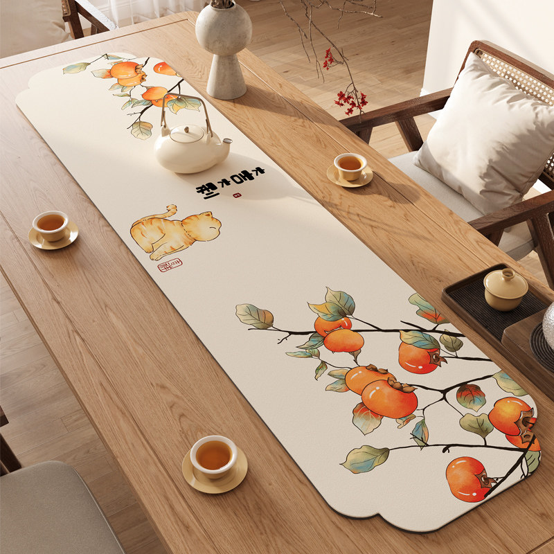 防水防油轻奢高端茶席桌旗