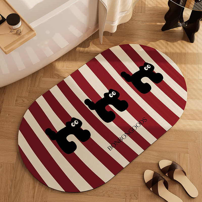 浴室地垫硅藻泥吸水速干防滑垫厕所耐脏免洗地毯卫生间门口脚踩垫,居家布艺,家用脚垫,淘宝优惠券,粉丝福利购,淘宝优惠卷