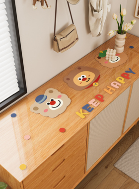 电视柜桌垫餐边柜保护垫鞋柜桌面台面垫子pvc透明桌垫防水尘桌布