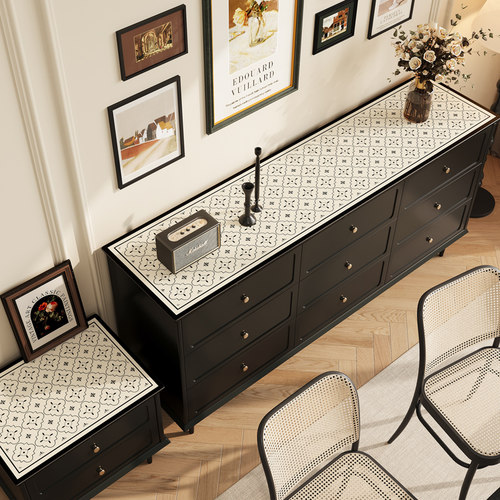 法式复古pvc防油防水免洗边柜垫