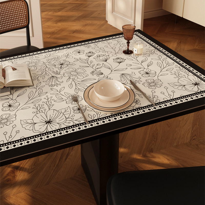 中古风桌布轻奢高级感防水防油免洗复古餐桌垫茶几pvc台面保护垫,居家布艺,桌布,淘宝优惠券,粉丝福利购,淘宝优惠卷