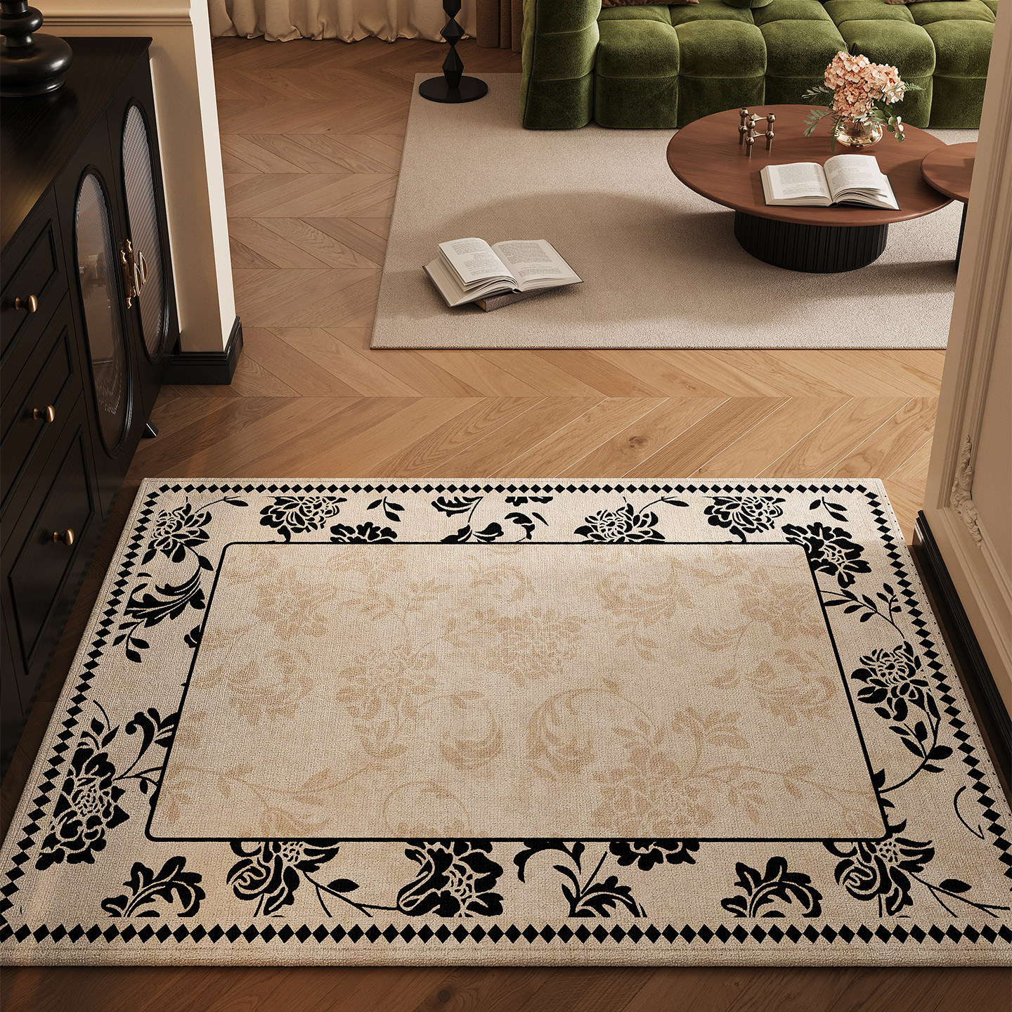 法式复古入户门地垫2026新款门口进门脚垫高级感耐脏地毯入户门垫,居家布艺,入户地垫,淘宝优惠券,粉丝福利购,淘宝优惠卷