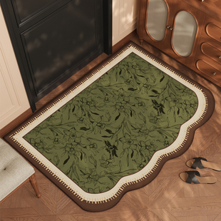 入户门地垫绿色耐脏免洗门前脚踏垫高级门口进门专用玄关防滑地毯