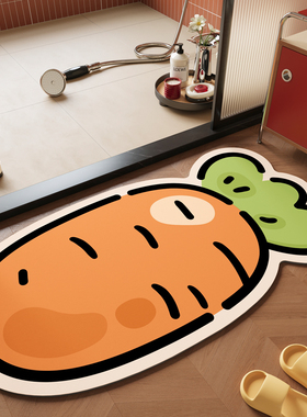 卫生间地垫厕所门口专用吸水防滑脚垫硅藻泥浴室垫子速干地毯卫浴